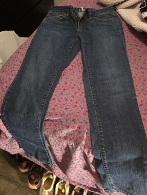 LOFT SIZE 0 / Classic Women's Blue Denim Jeans Straight Fit